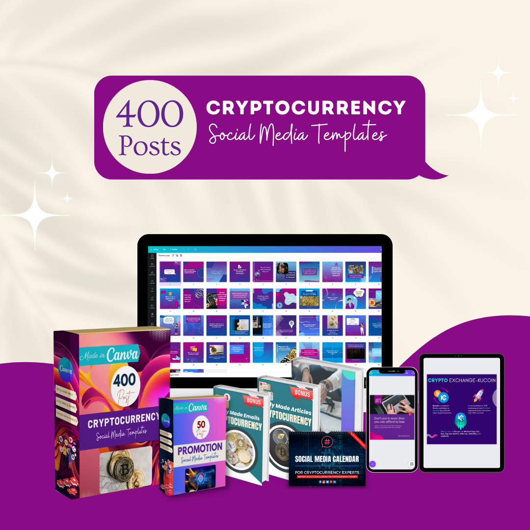 Cryptocurrency Posts -Social Media Templates