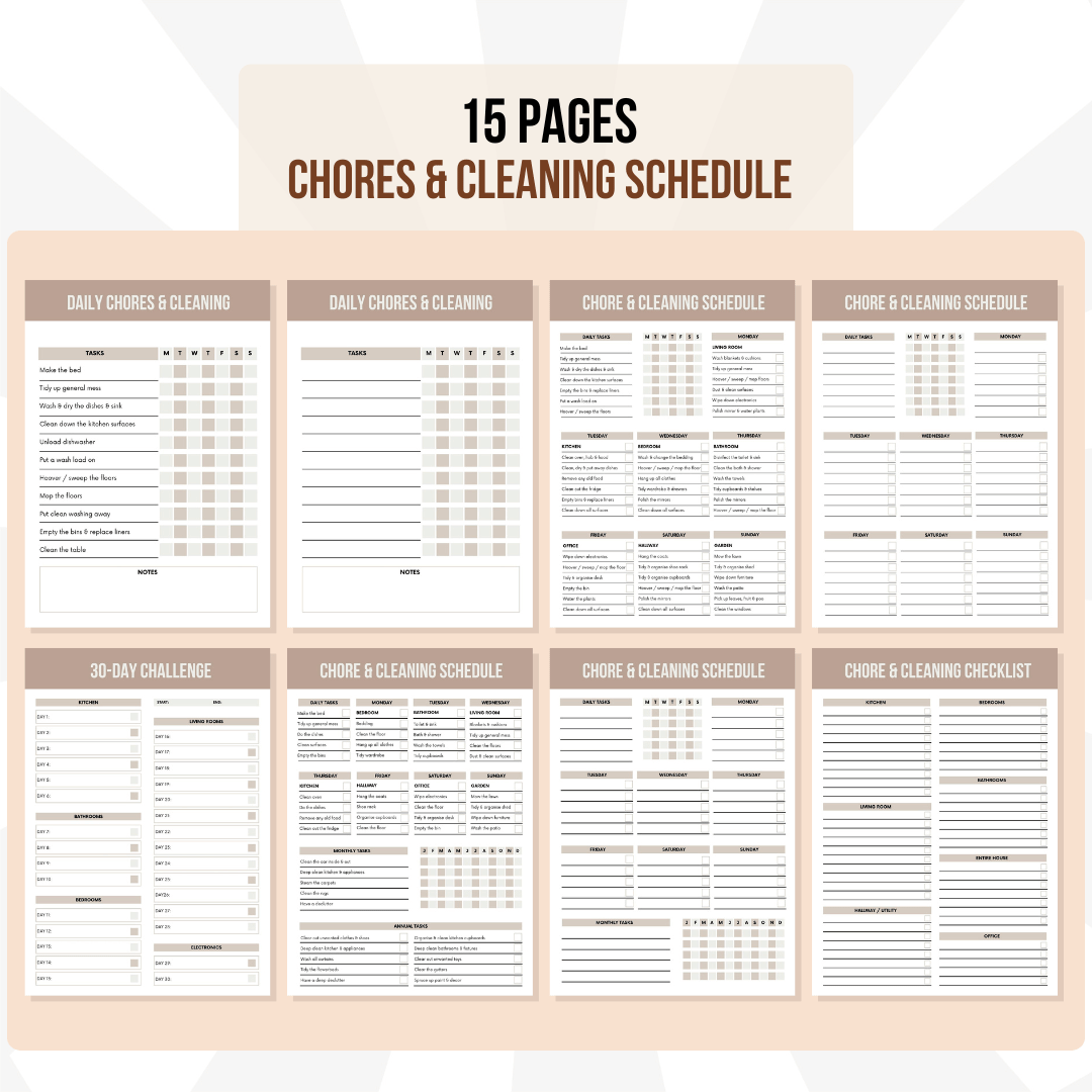 Essential Cleaning Planner Bundle