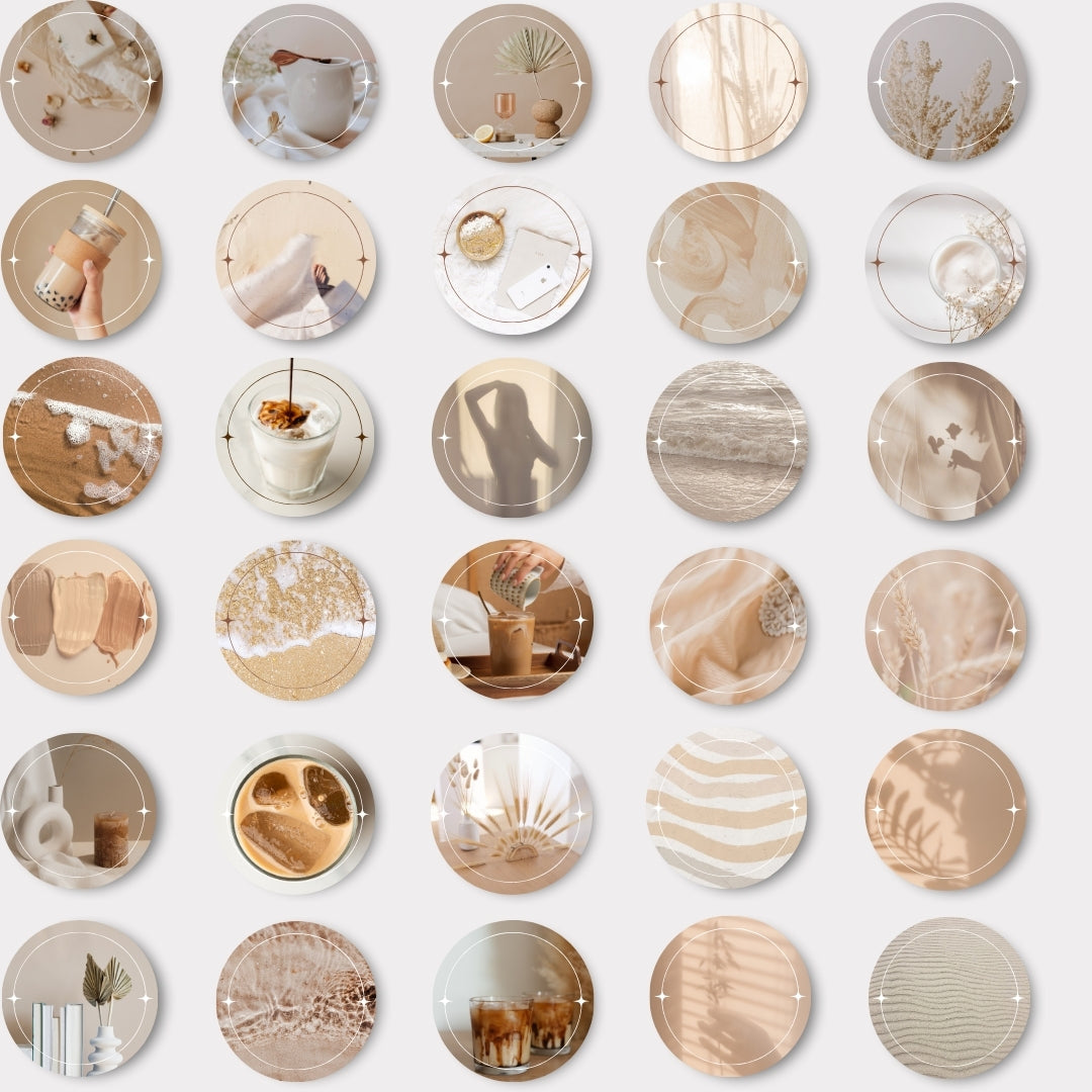 Beige Aesthetic Highlights - 108 Instagram Highlight Covers