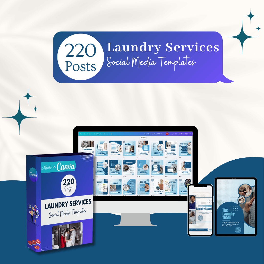 220 Laundry Services Canva Templates