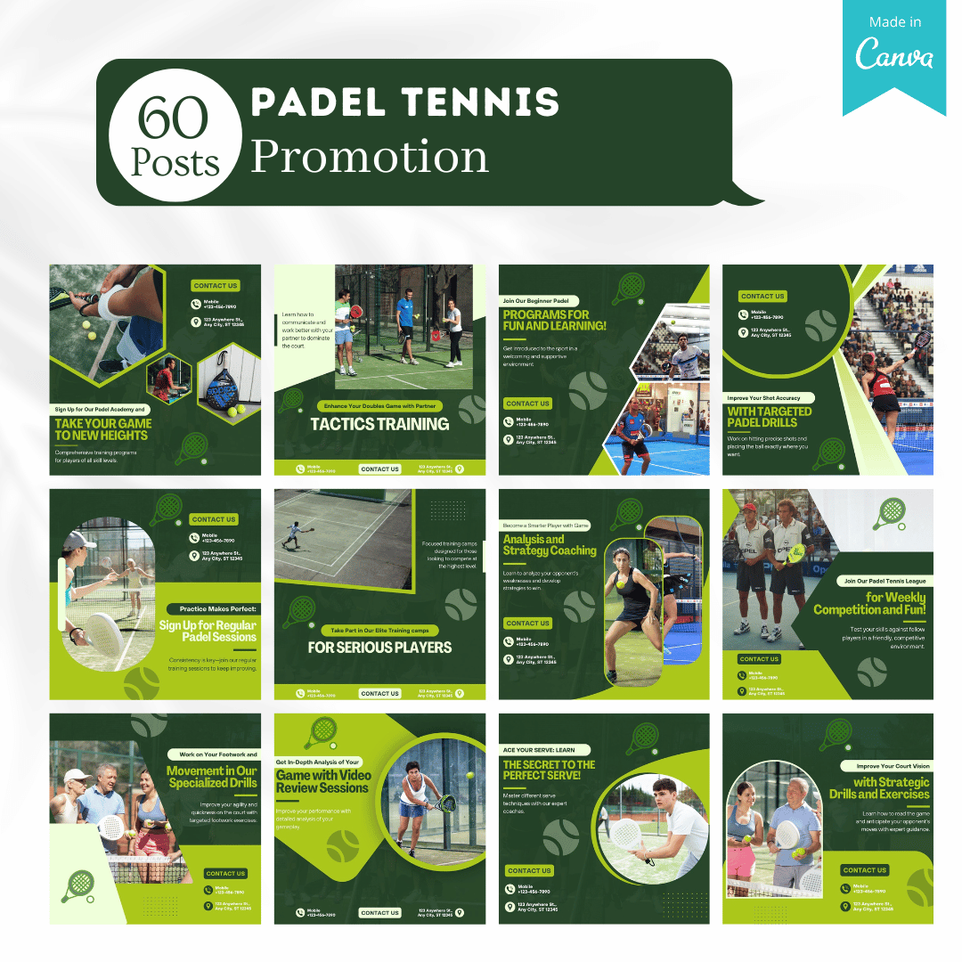 220 Padel Tennis Posts - Social Media Posts