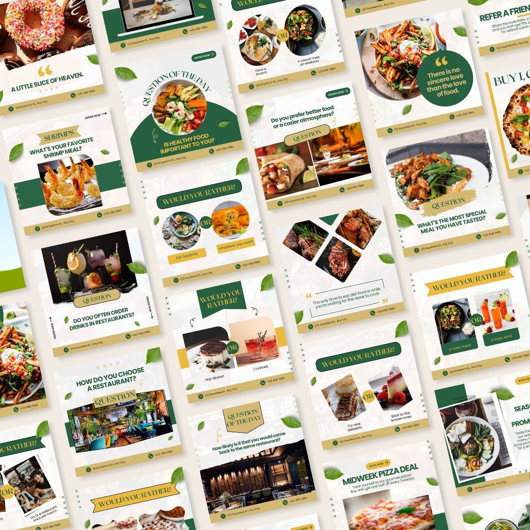 420 Restaurant Posts - Social Media Templates