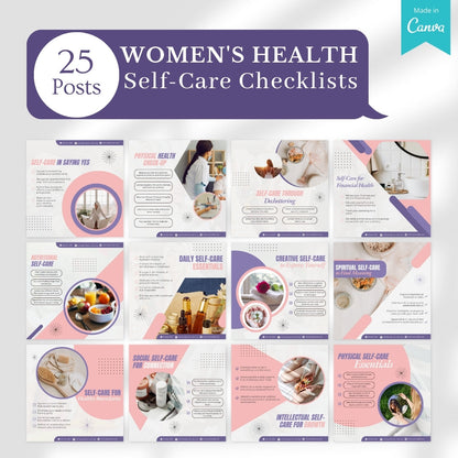 400 Women's Health  Posts - Social Media Templates