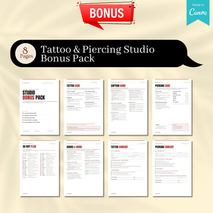 Tattoo & Piercing Studio - Social Media Templates