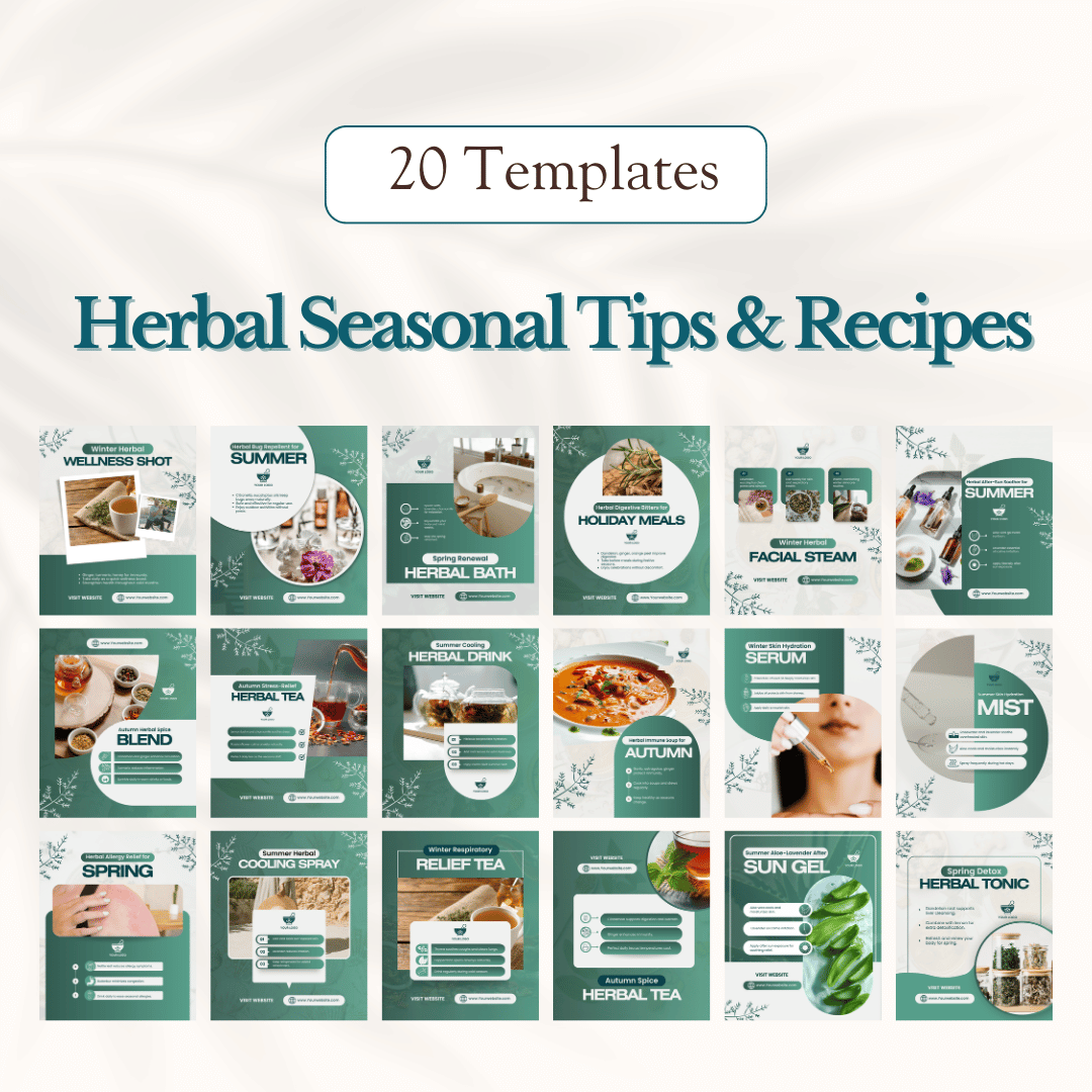 300 Herbal Medicine Posts - Social Media Templates