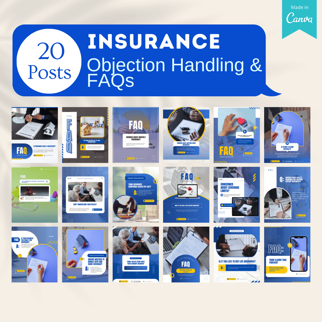 500 Insurance Agent Social Media Templates