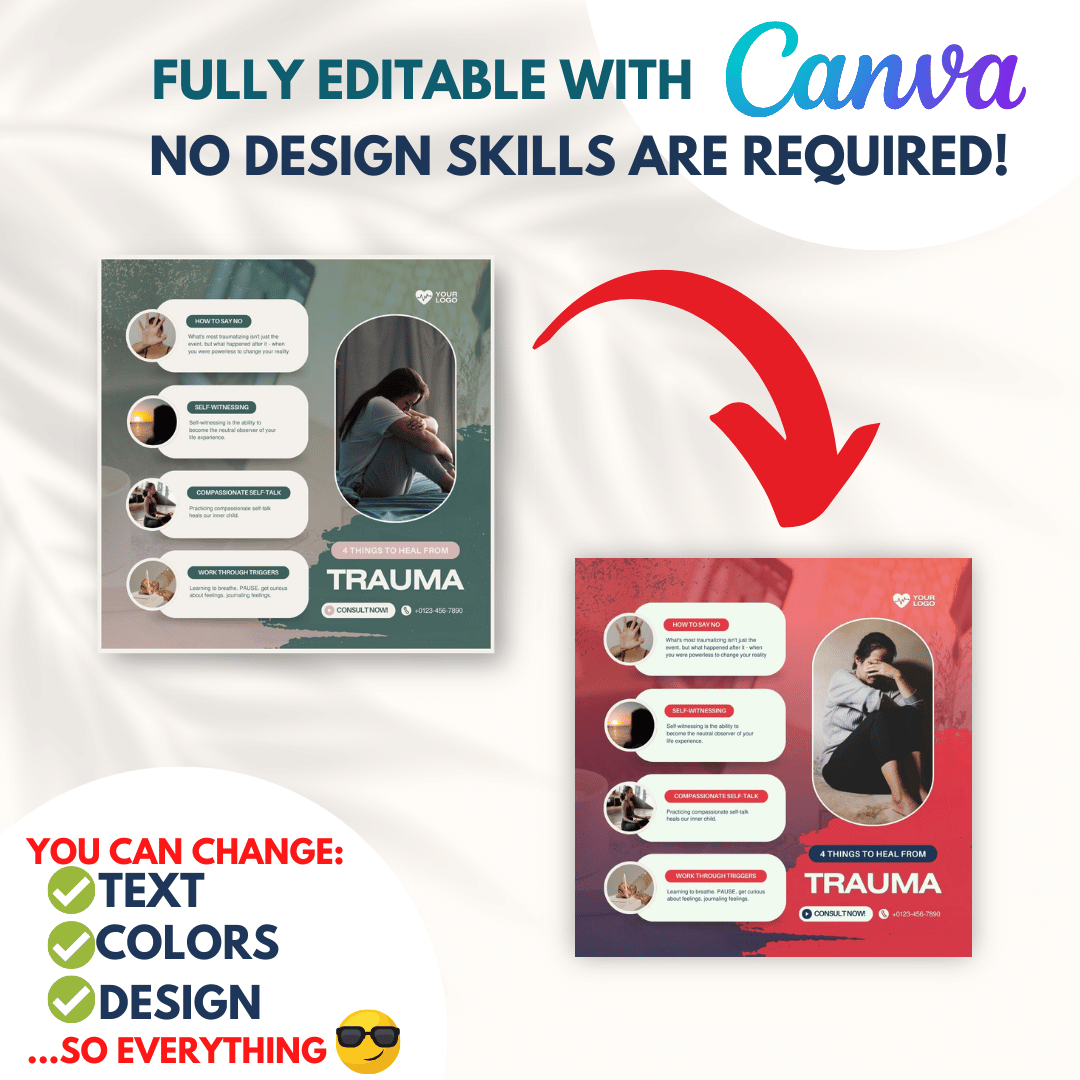 Mental Health Canva Templates Bundle