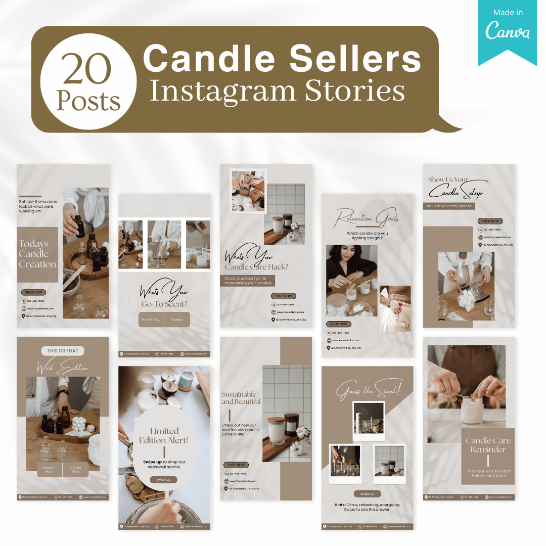 230 Candle Posts - Social Media Templates