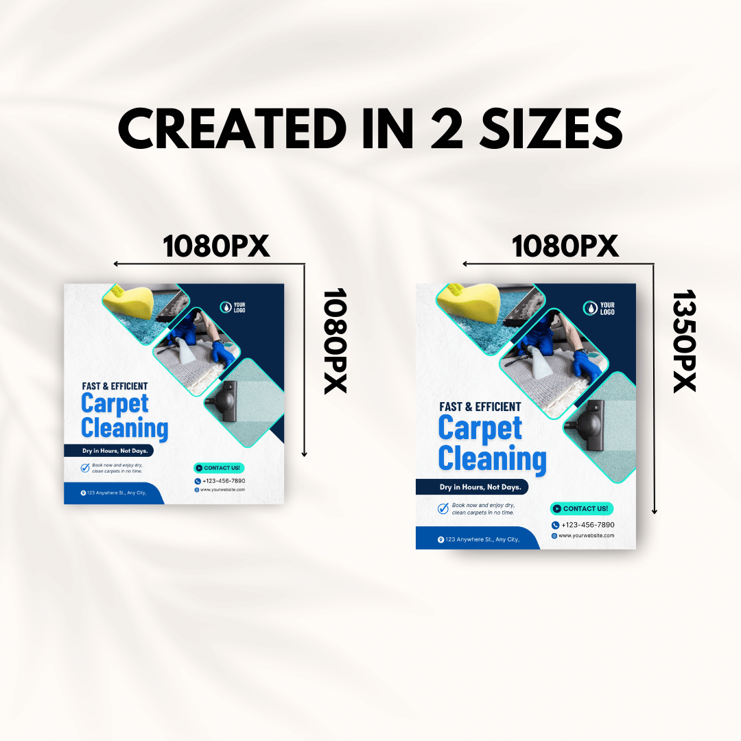100 Carpet Cleaning Services Canva Templates