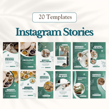 300 Herbal Medicine Posts - Social Media Templates
