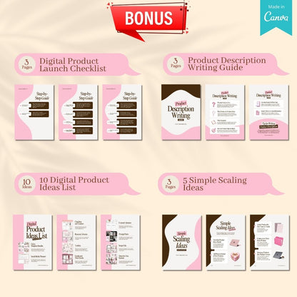 Digital Product Marketing Kit – 240 Canva Social Media Templates