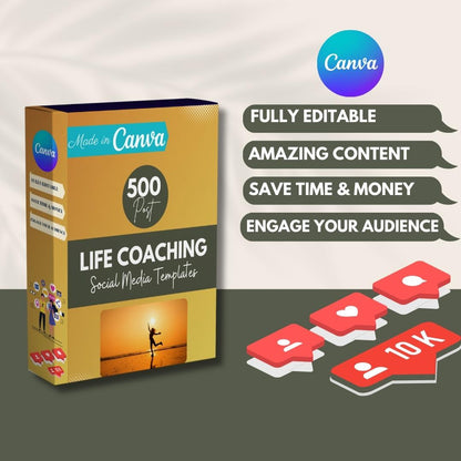 500 Life Coaching Posts - Social Media Templates