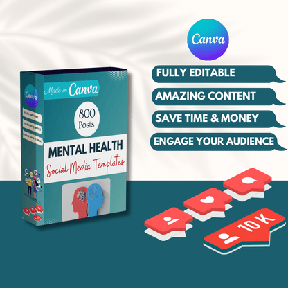 Mental Health Canva Templates Bundle