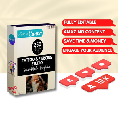 Tattoo & Piercing Studio - Social Media Templates