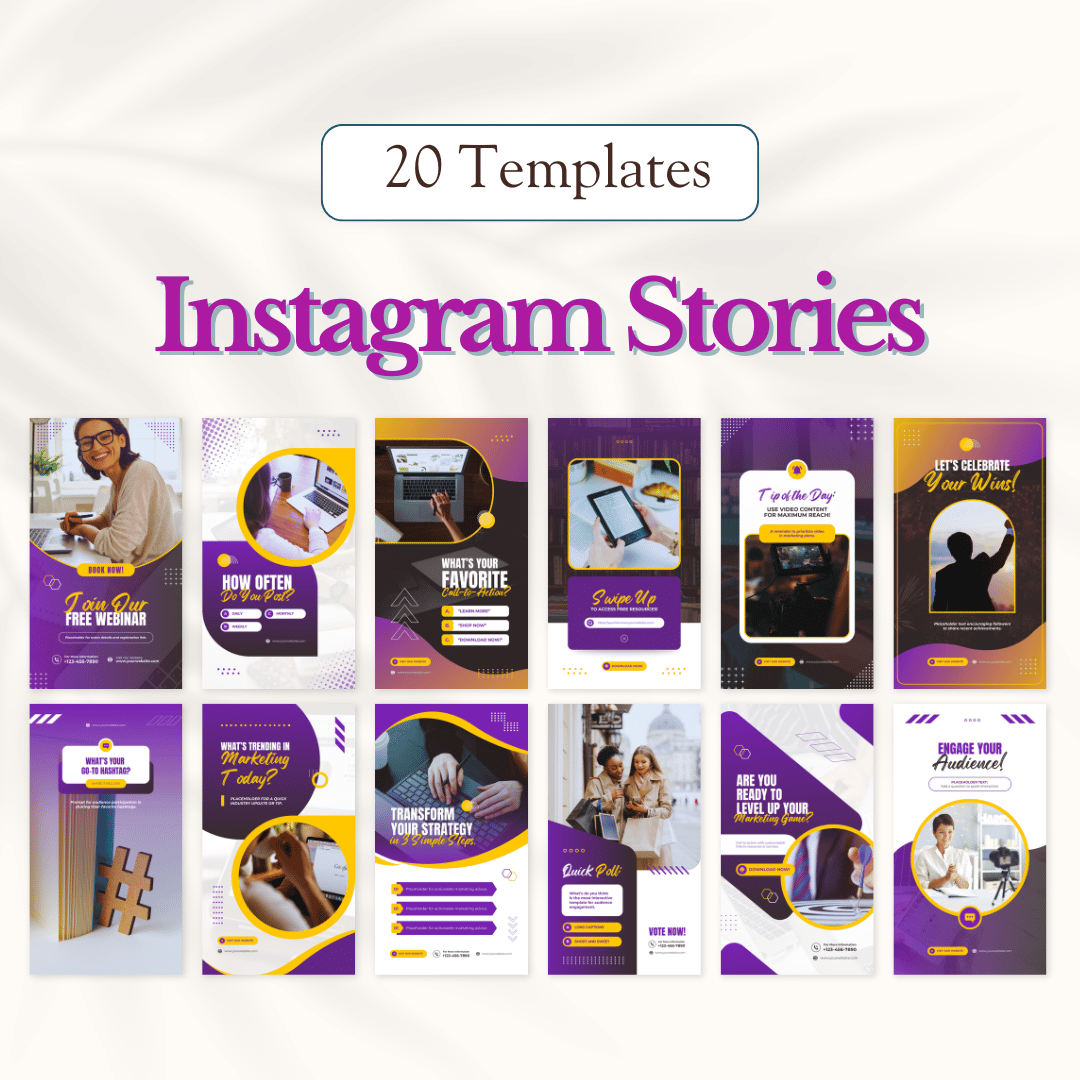Marketing Canva Templates Bundle – 300 Templates