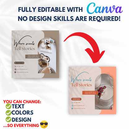 230 Candle Posts - Social Media Templates