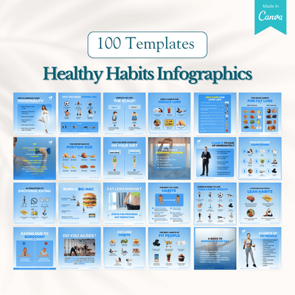 Fitness, Nutrition & Health Bundle - Social Media Templates