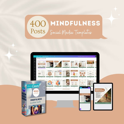 400 Mindfulness Posts - Social Media Templates