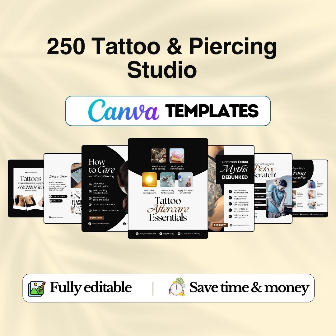 Tattoo & Piercing Studio - Social Media Templates