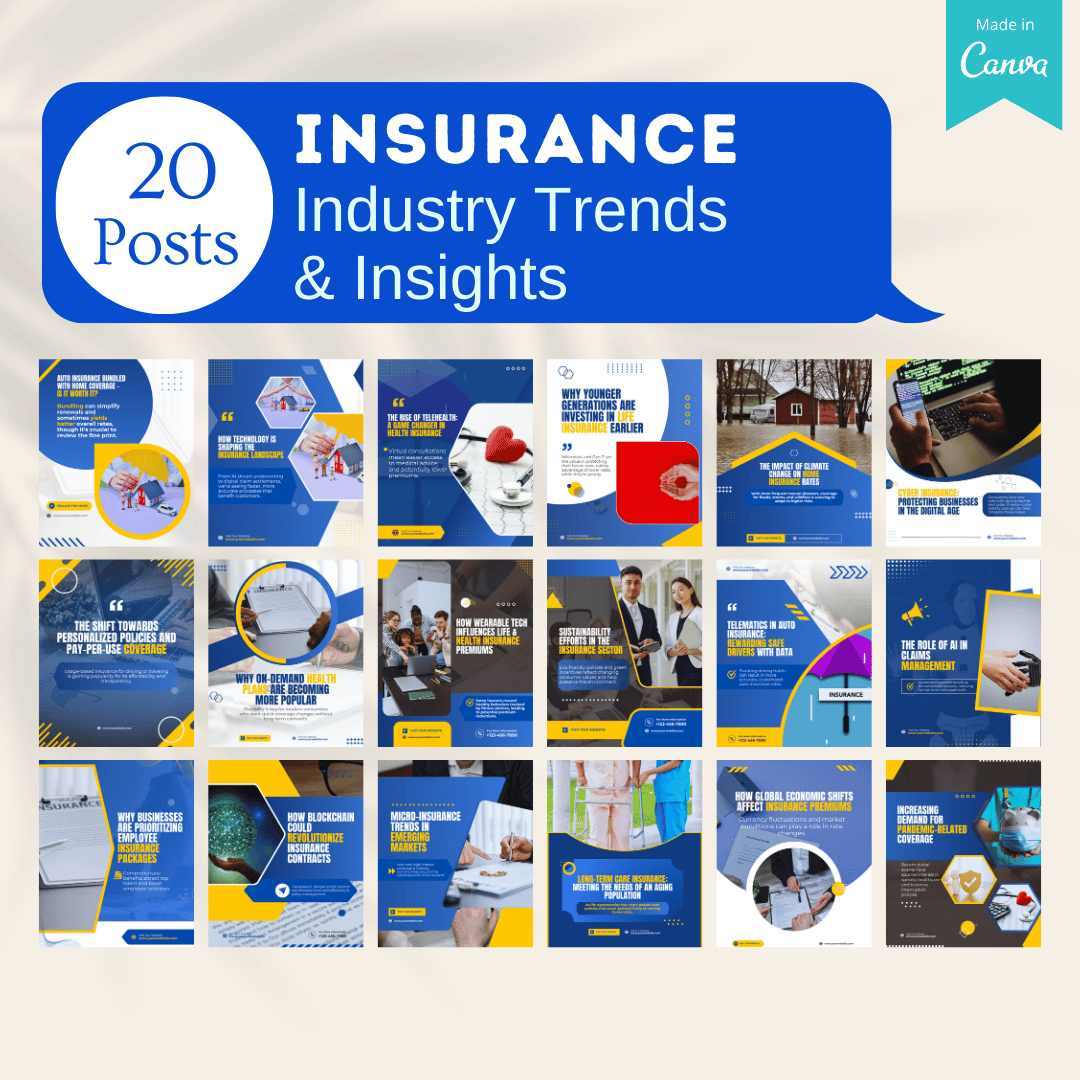 500 Insurance Agent Social Media Templates