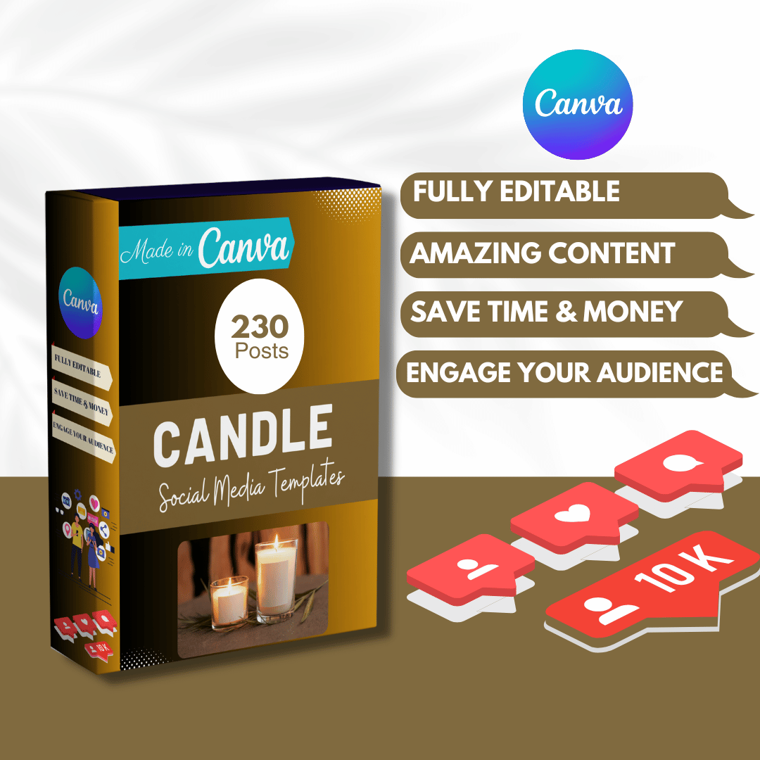 230 Candle Posts - Social Media Templates