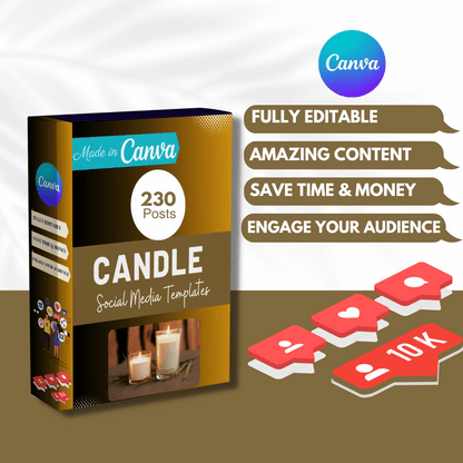 230 Candle Posts - Social Media Templates