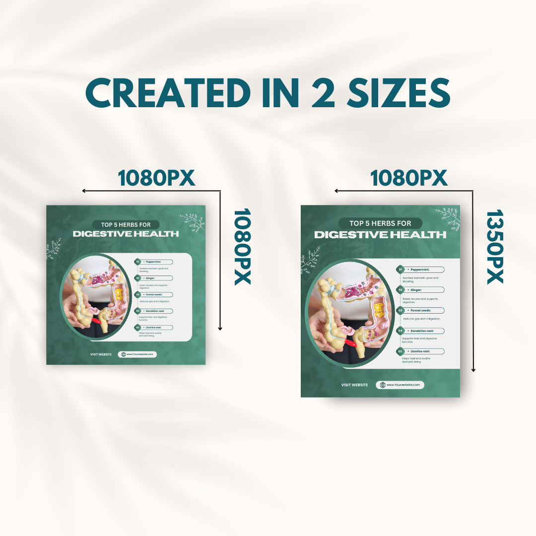 300 Herbal Medicine Posts - Social Media Templates