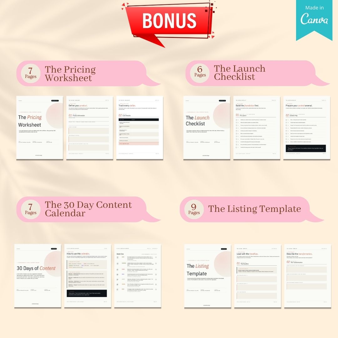 Digital Product Marketing Kit – 240 Canva Social Media Templates