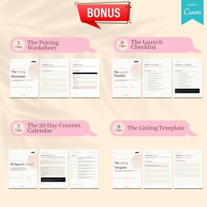 Digital Product Marketing Kit – 240 Canva Social Media Templates