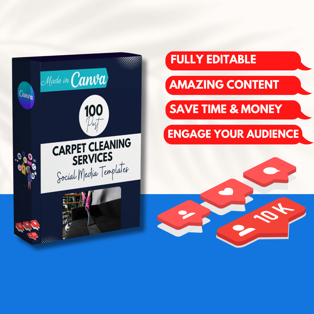 100 Carpet Cleaning Services Canva Templates