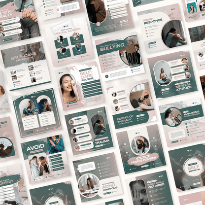 Mental Health Canva Templates Bundle