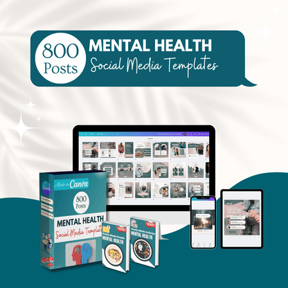 Mental Health Canva Templates Bundle