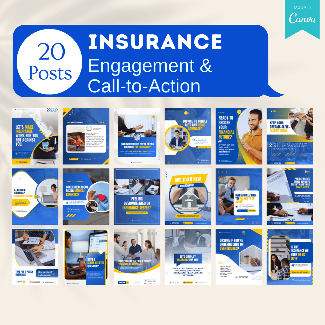 500 Insurance Agent Social Media Templates