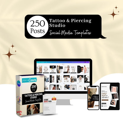 Tattoo & Piercing Studio - Social Media Templates
