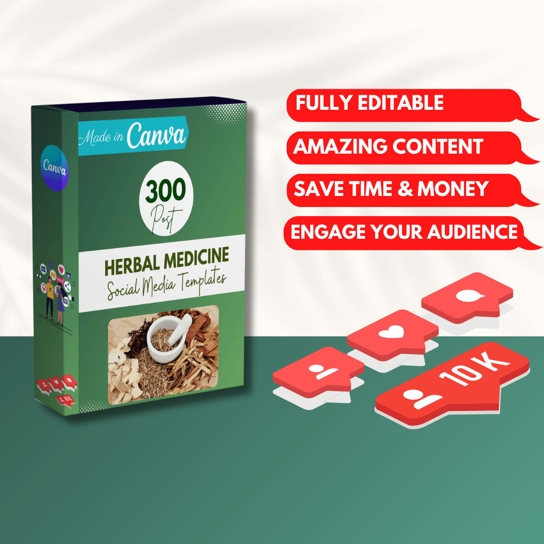 300 Herbal Medicine Posts - Social Media Templates