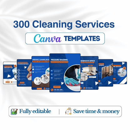 300 Cleaning Services Posts - Social Media Templates