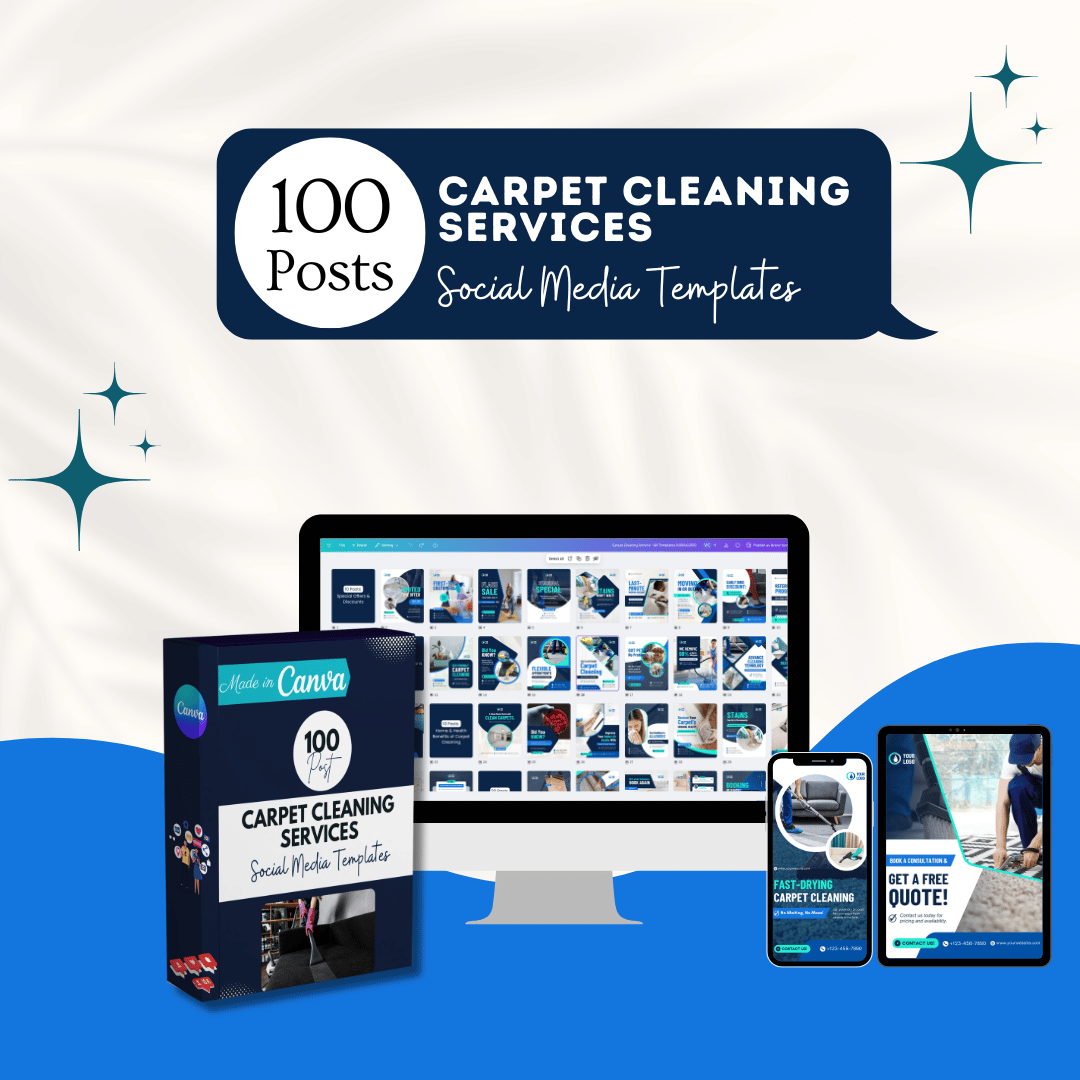 100 Carpet Cleaning Services Canva Templates