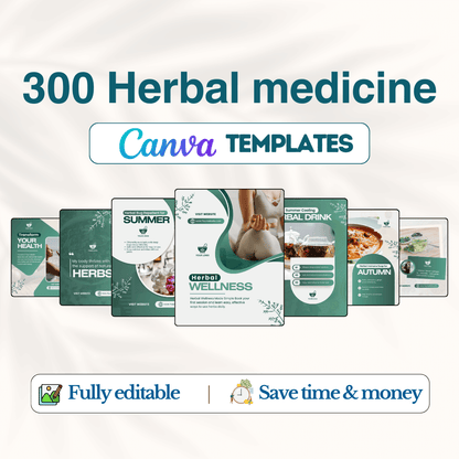 300 Herbal Medicine Posts - Social Media Templates