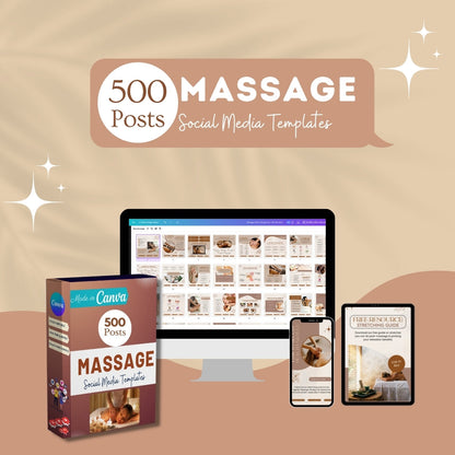 500 Massage Center  - Social Media Canva Templates