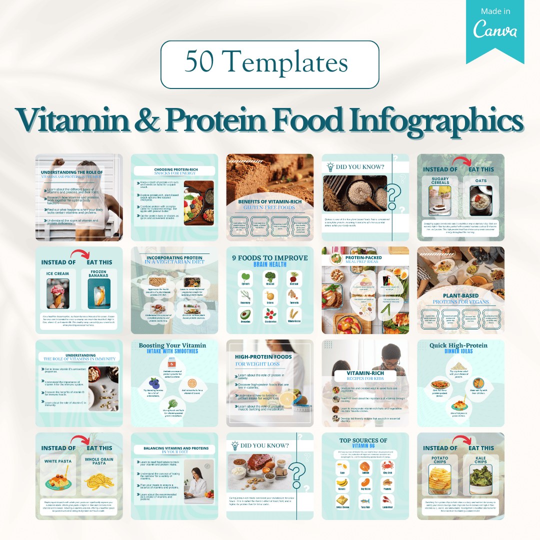 Fitness, Nutrition & Health Bundle - Social Media Templates