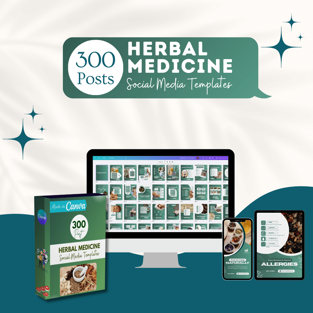 300 Herbal Medicine Posts - Social Media Templates