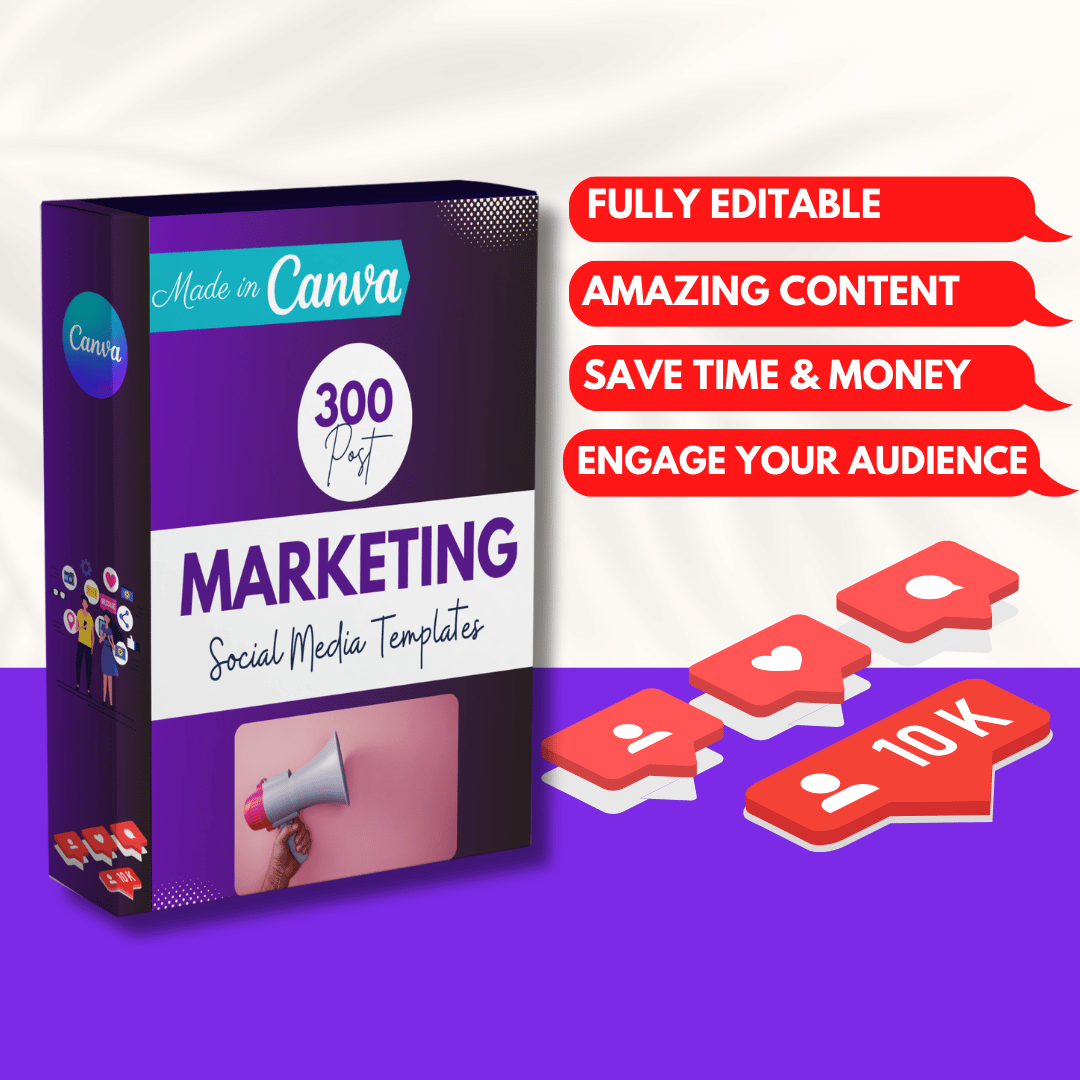 Marketing Canva Templates Bundle – 300 Templates