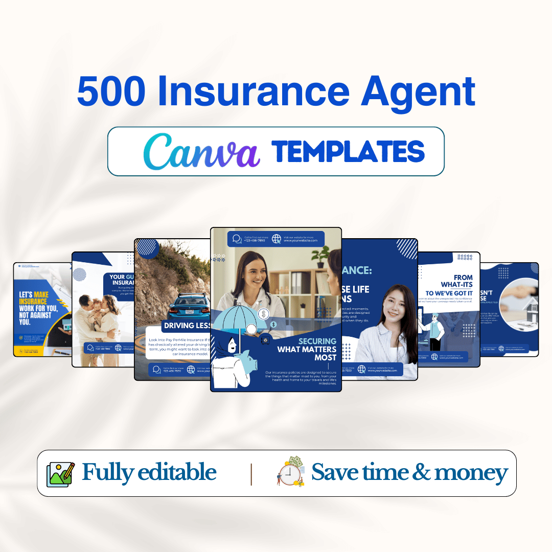500 Insurance Agent Social Media Templates