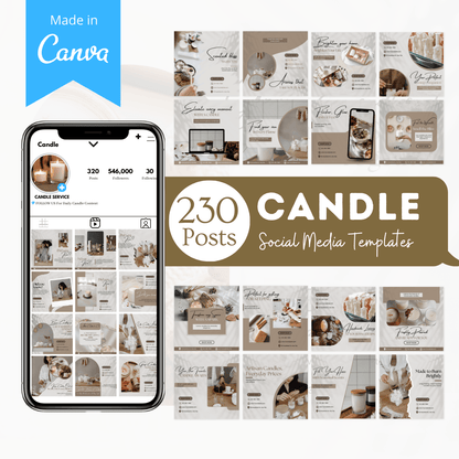230 Candle Posts - Social Media Templates