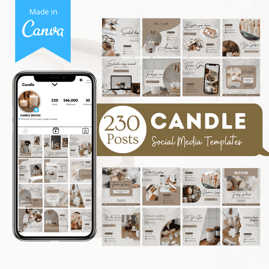 230 Candle Posts - Social Media Templates
