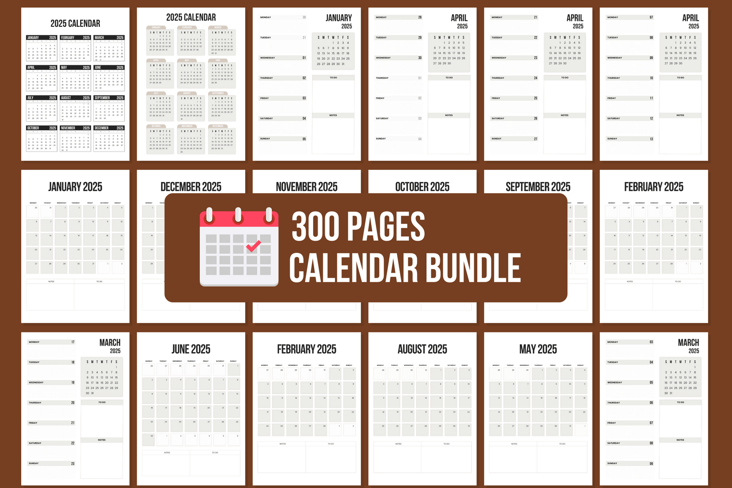 Ultimate Calendar Bundle: 2025-2027 + Undated