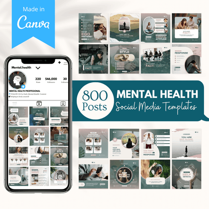 Mental Health Canva Templates Bundle