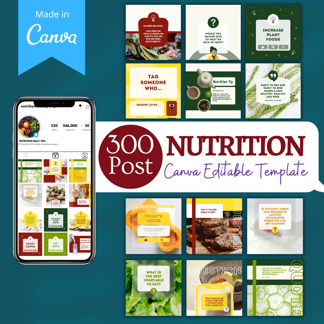 300 Nutrition (volume 2) -Social Media Templates