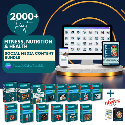Fitness, Nutrition & Health Bundle - Social Media Templates