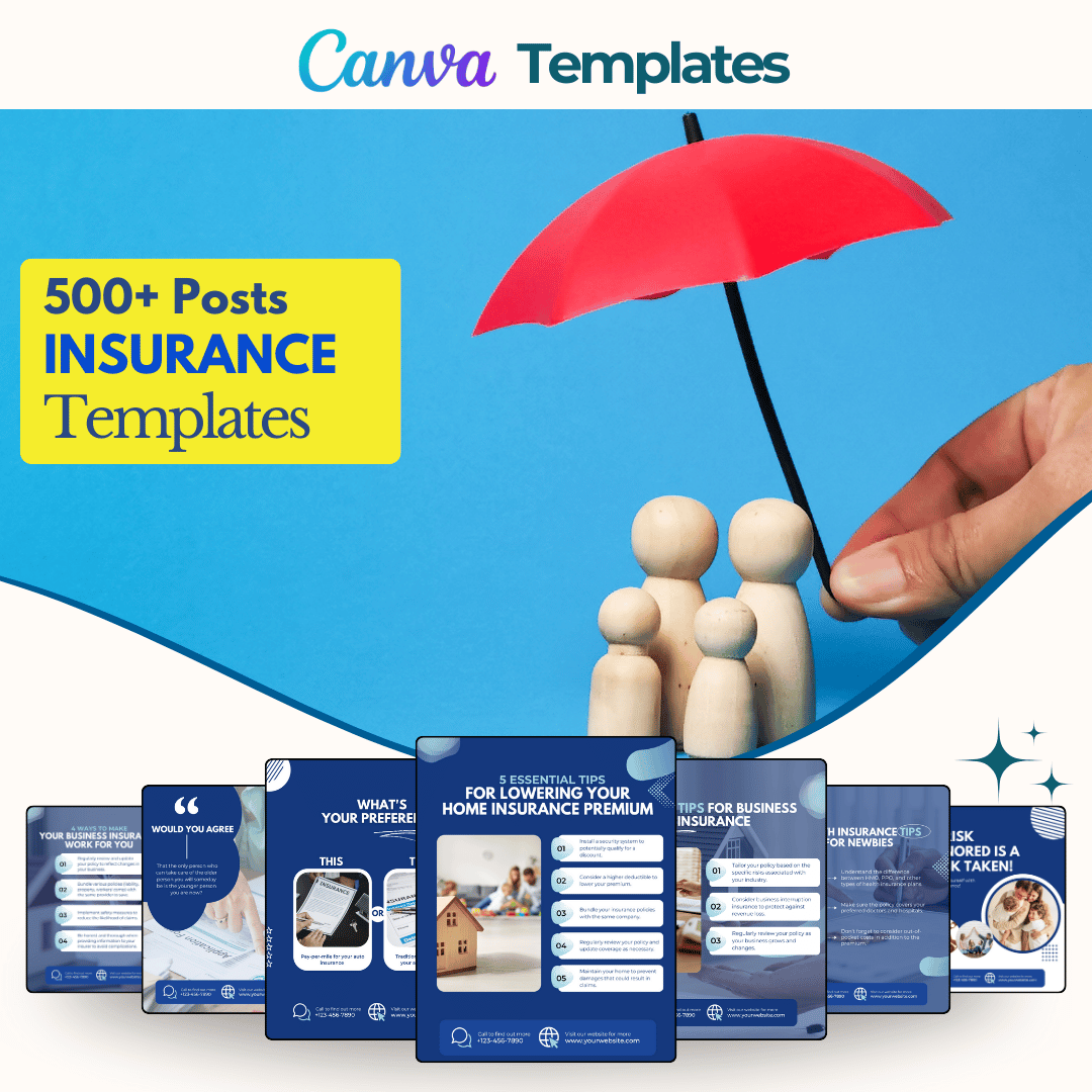 500 Insurance Agent Social Media Templates